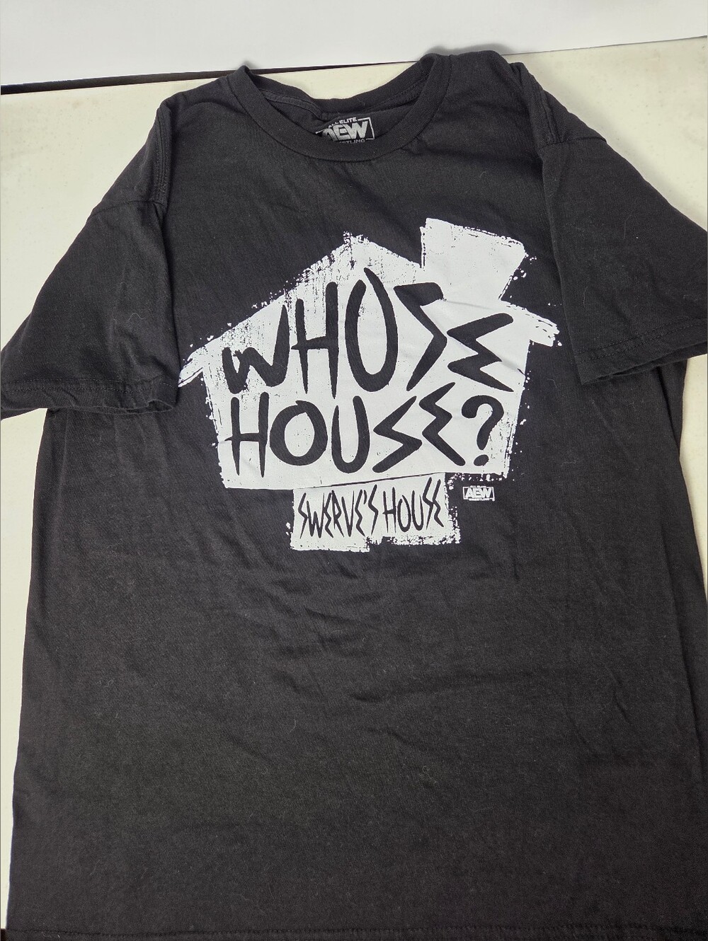 Aew Swerve Strickland Whose House Tshirt Wrestling Black Youth Mens Large